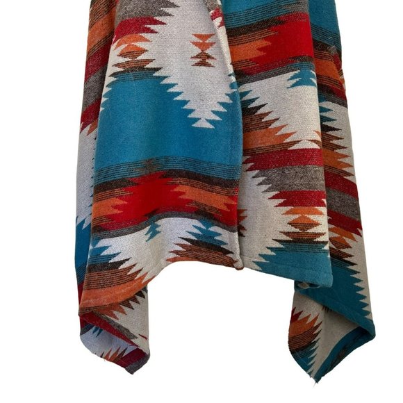 BB DAKOTA AZTEC SADDLE BLANKET PETUNIA HOODED TUNIC VEST SIZE MEDIUM - Picture 5 of 13